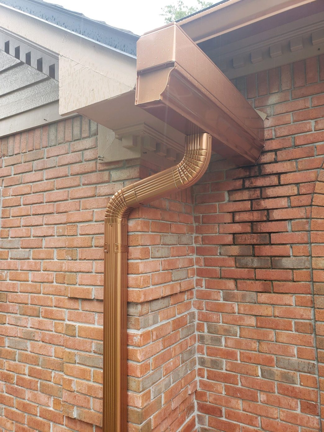 Copper Colored Seamless Gutters - WeatherTek, LLC | Jacksonville, FL